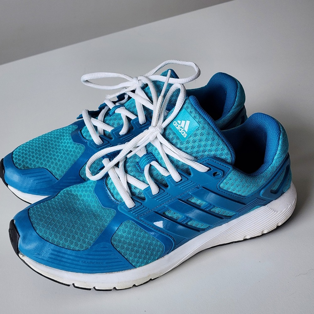 Adidas Duramo Running Shoes Womens 9 Cloudfoam Athletic Sneakers Turquoise Shoes - Picture 15 of 16